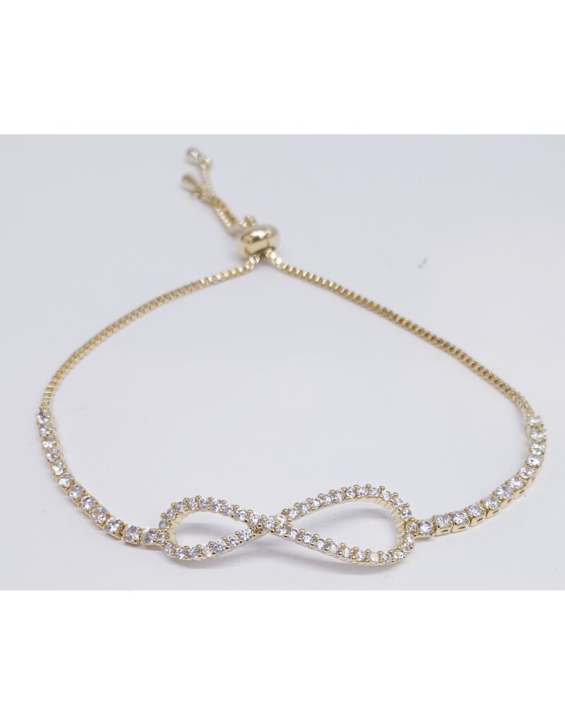 BJJ0093 - Infinity, Gold Adjustable Bracelet