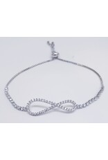 BJJ0095 - Infinity, Silver Adjustable Bracelet