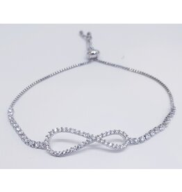 BJJ0095 - Infinity, Silver Adjustable Bracelet