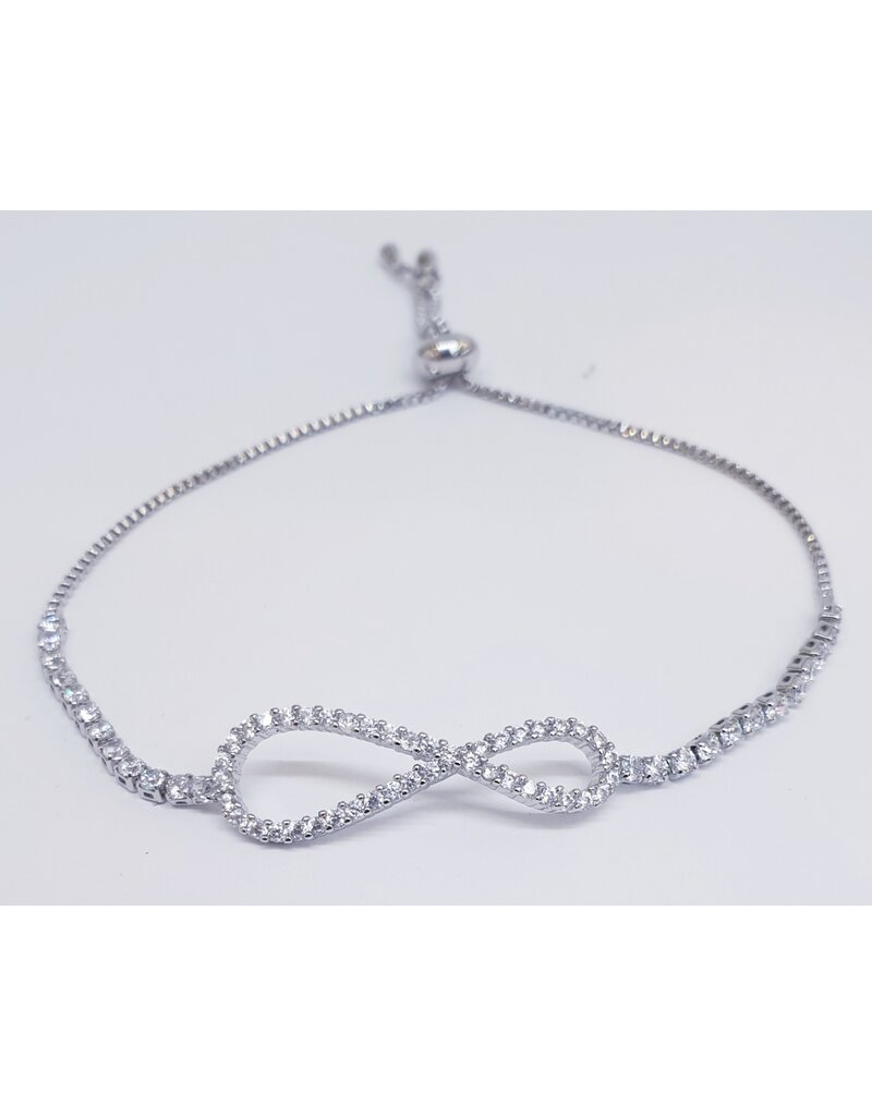 BJJ0095 - Infinity, Silver Adjustable Bracelet