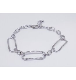 BJJ0125 - Silver,  Adjustable Bracelet
