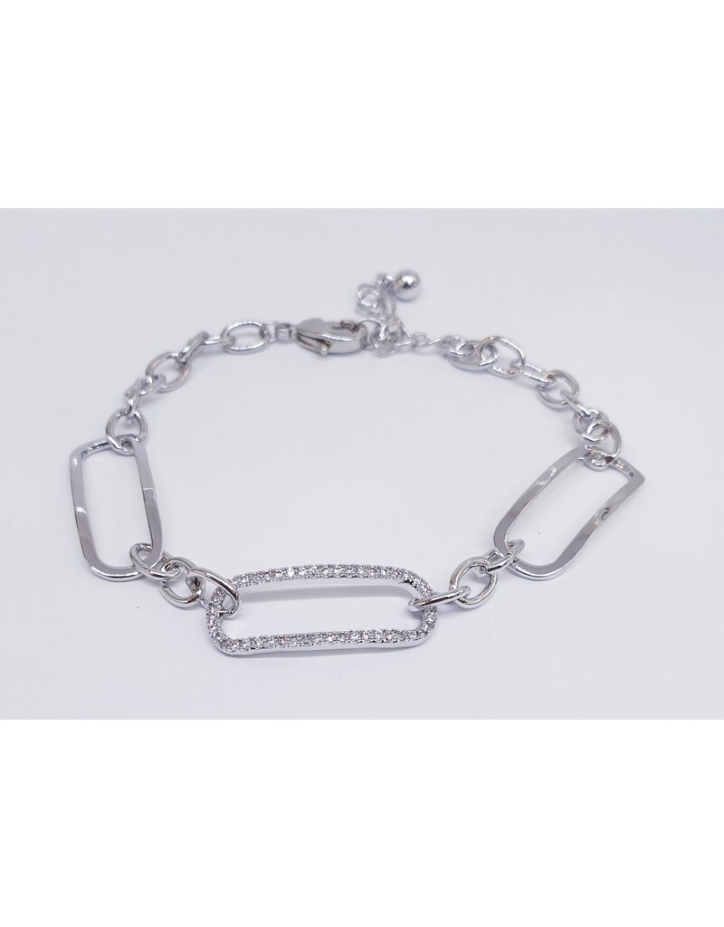 BJJ0125 - Silver,  Adjustable Bracelet