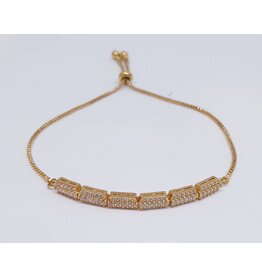 BJJ0147 - Gold,  Adjustable Bracelet