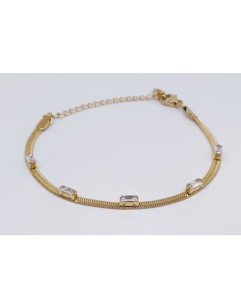 BSG0024 - Gold, Baguette Bracelet