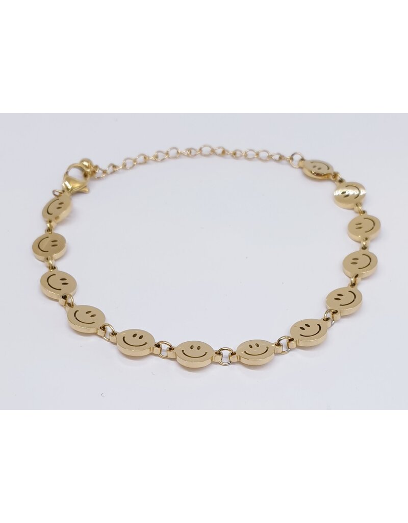 BSG0027 - Gold, Smiley Bracelet