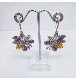 ERJ0012 - Silver, Purple, Pink Korean Earring