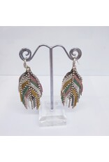ERJ0021 - Silver, Pink, Pastel, Leaf Korean Earring