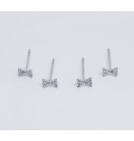 ERJ0223 - Silver Bows Earring