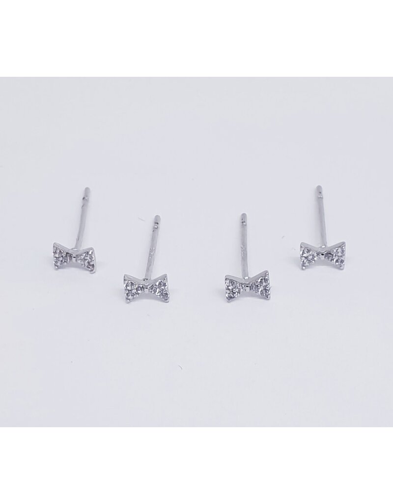 ERJ0223 - Silver Bows Earring