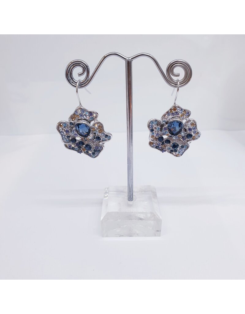 ERJ0222 - Silver,Blue Earring
