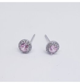 ERJ0227 - Silver,Pink Earring