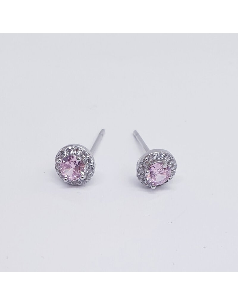 ERJ0227 - Silver,Pink Earring