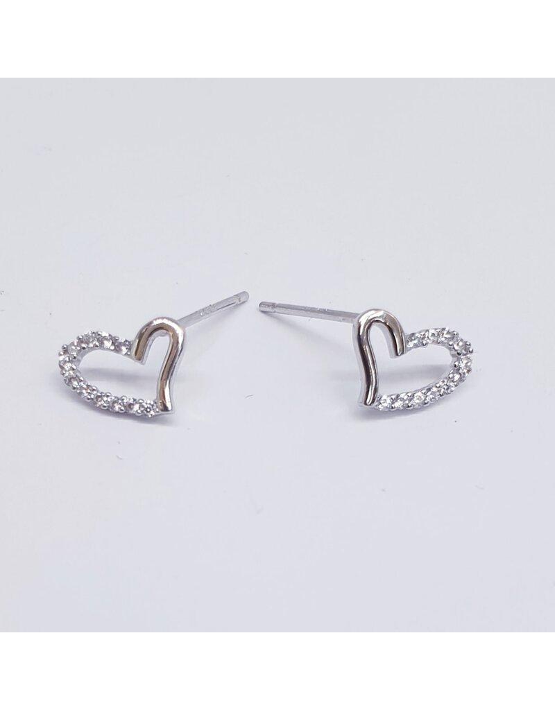 ERJ0234 - Silver ,Heart Earring