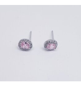 ERJ0243 - Silver,Pink Earring