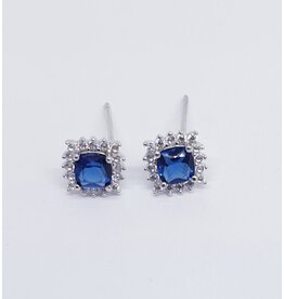ERJ0244 - Silver,Blue Earring