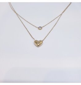 SCF0007 - Heart, Gold Necklace