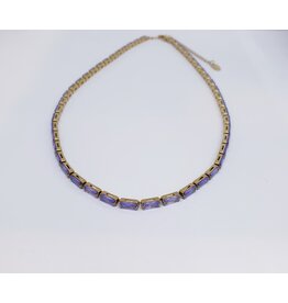 SCF0009 - Gold, Purple Necklace