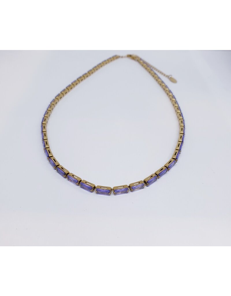 SCF0009 - Gold, Purple Necklace