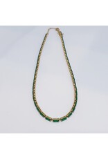 SCF0010 - Gold, Green Necklace
