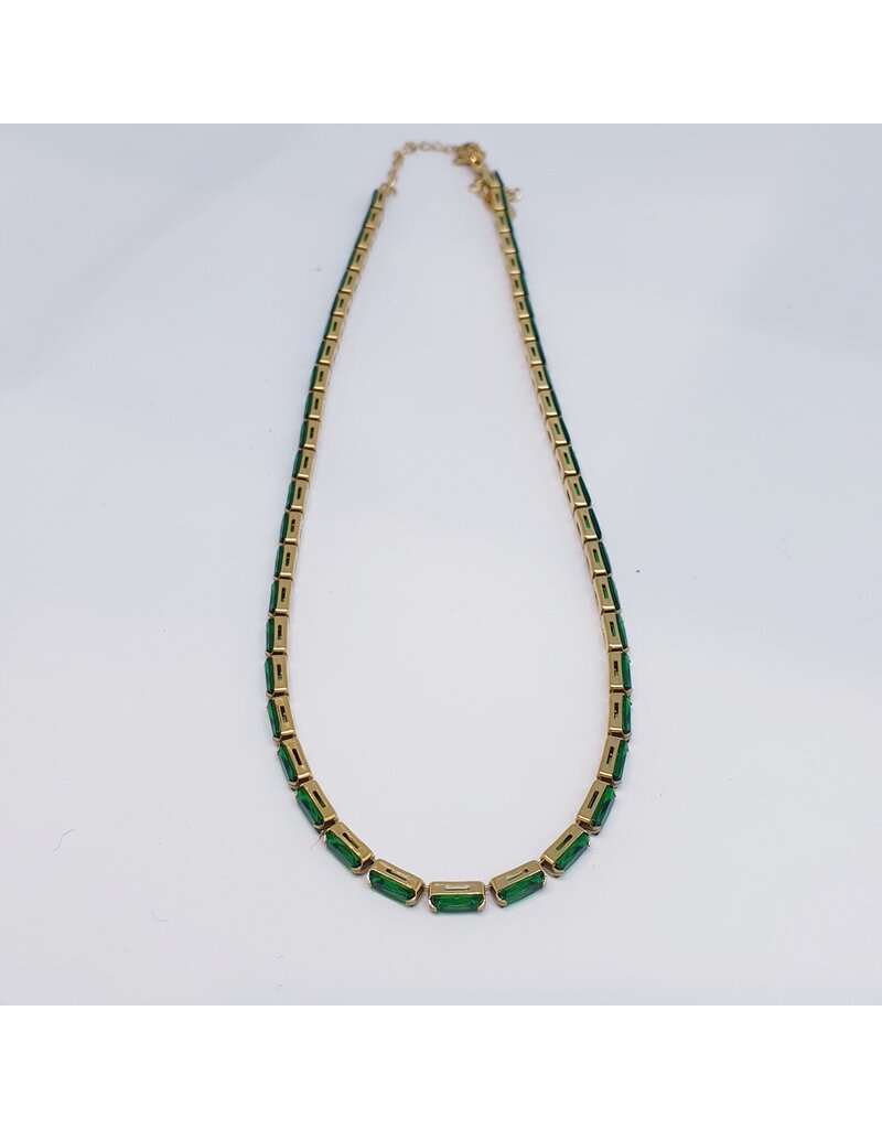 SCF0010 - Gold, Green Necklace