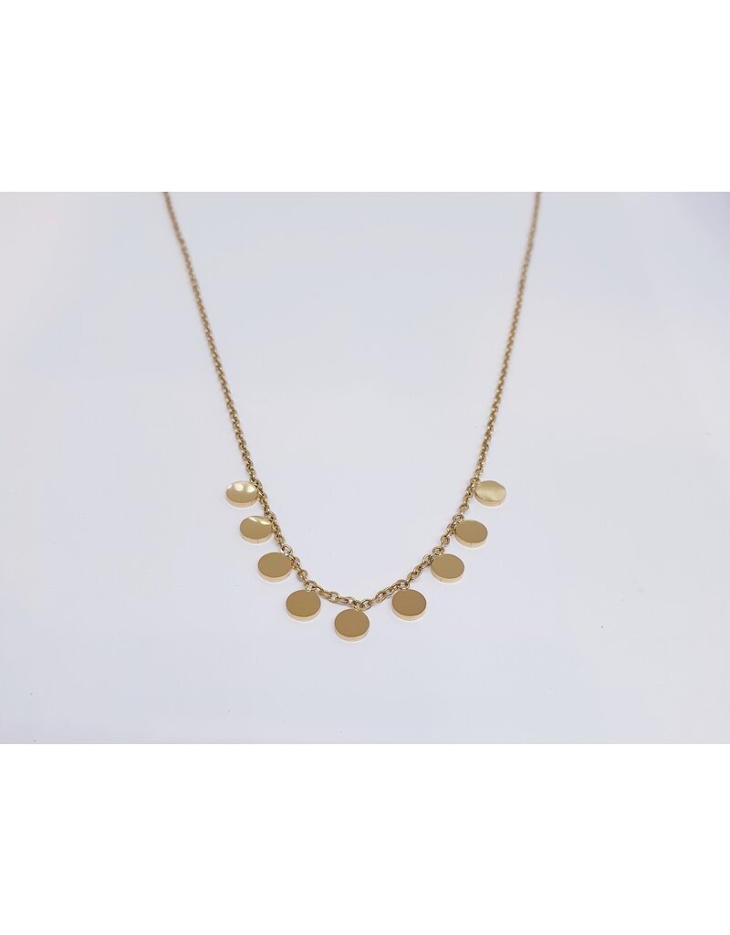 SCF0014 - Gold, Circles Necklace