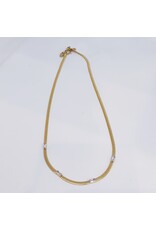 SCF0013 - Gold, Baguette Necklace