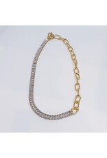 SCF0027 - Gold, Baguette Necklace