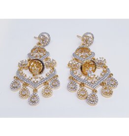 ERJ0511 - Gold, Chandelier, Crystal Earring