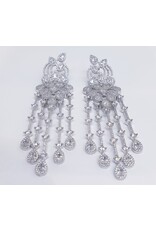 ERJ0512 - Silver, Chandelier, Crystal Earring