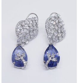 ERJ0547 - Silver, Silver, Purple Earring