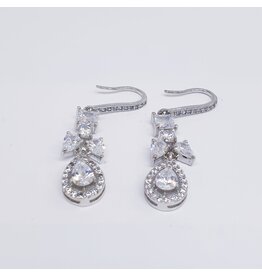 ERJ0551 - Silver, Drop, Crystal Earring