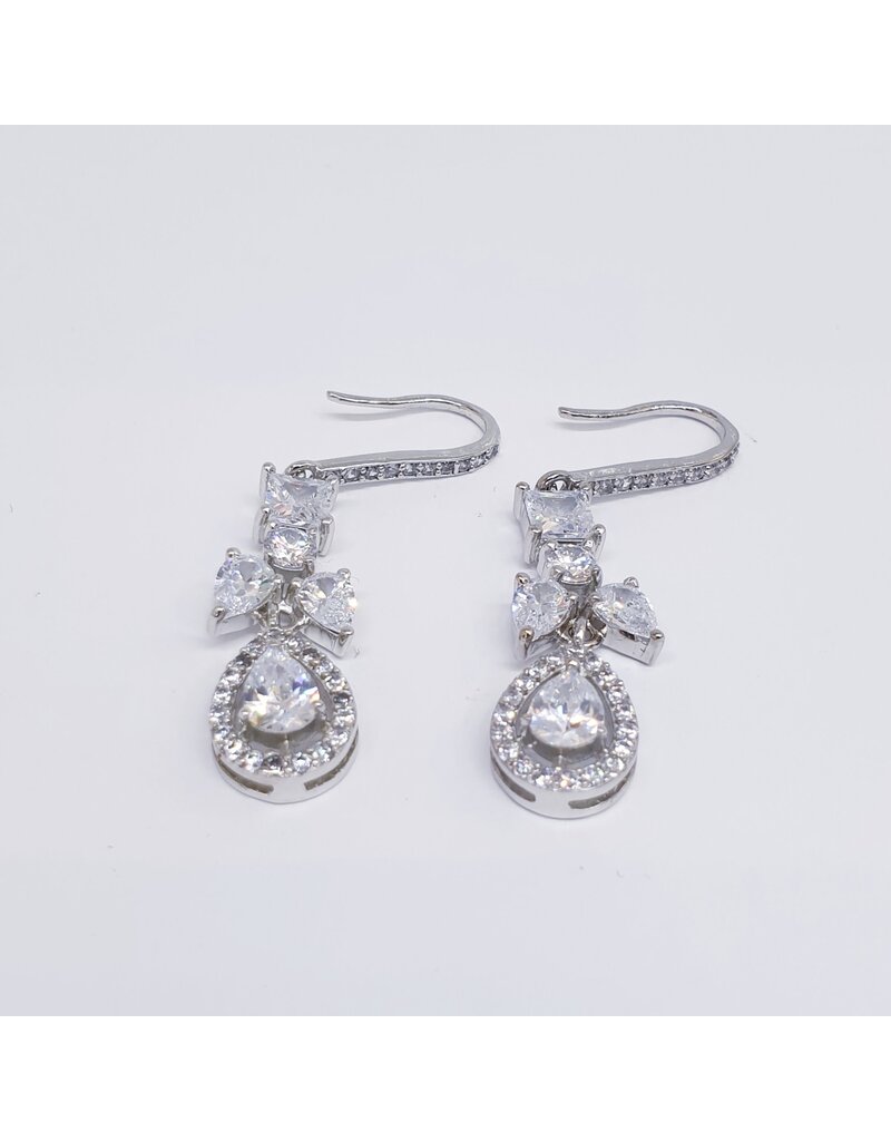 ERJ0551 - Silver, Drop, Crystal Earring