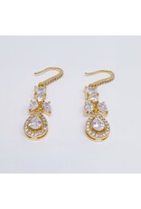 ERJ0552 - Gold, Drop, Crystal Earring
