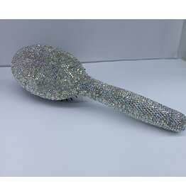 HRI0014 - Silver Full Stone Hairbrush