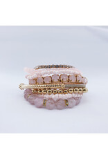 DBA0010 - Gold, Diamante Beaded Bracelet