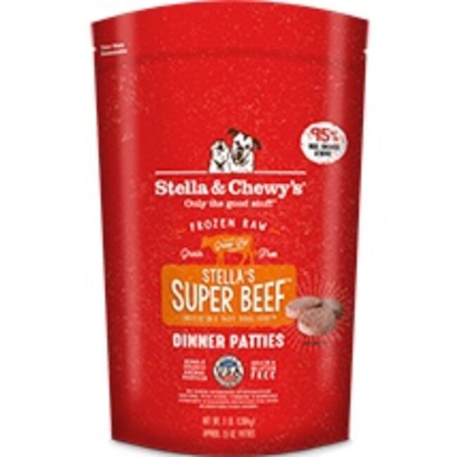Stella and Chewys Stella and Chewys - Frozen Dinner Patties SUPER BEEF - Frozen Dog Food, 6lb