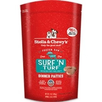 Stella and Chewys Stella and Chewys - Frozen Dinner Patties SURF N TURF - Frozen Dog Food, 3lb