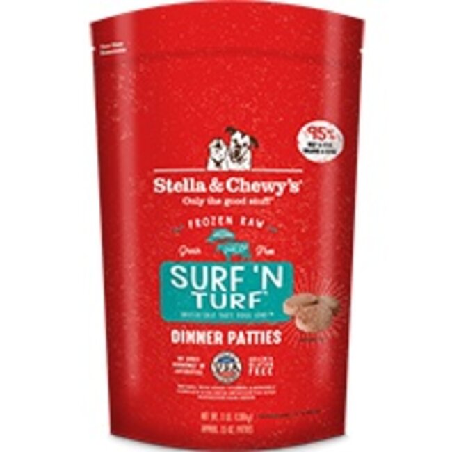 Stella and Chewys Stella and Chewys - Frozen Dinner Patties SURF N TURF - Frozen Dog Food, 3lb