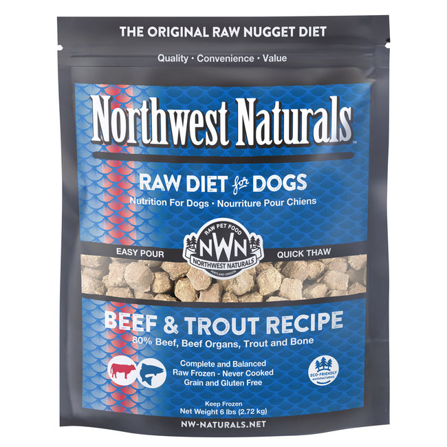 Northwest Naturals Northwest Naturals Frozen Beef & Trout Nuggets 6 lbs