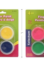 4 Pc. Finger Paints Asst Primary & Neon Colors