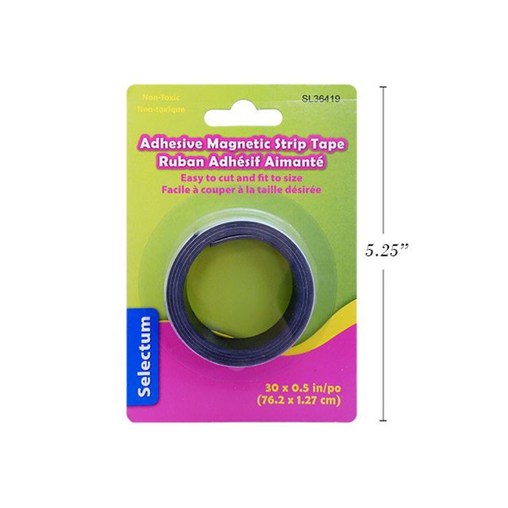 Selectum Adhesive Magnetic Strip Tape 30"X0.5"