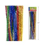 Selectum 12" Glitter Chenilles Asst Colours 24 Pcs/Pkg 6 Asst Colours Per Pkg