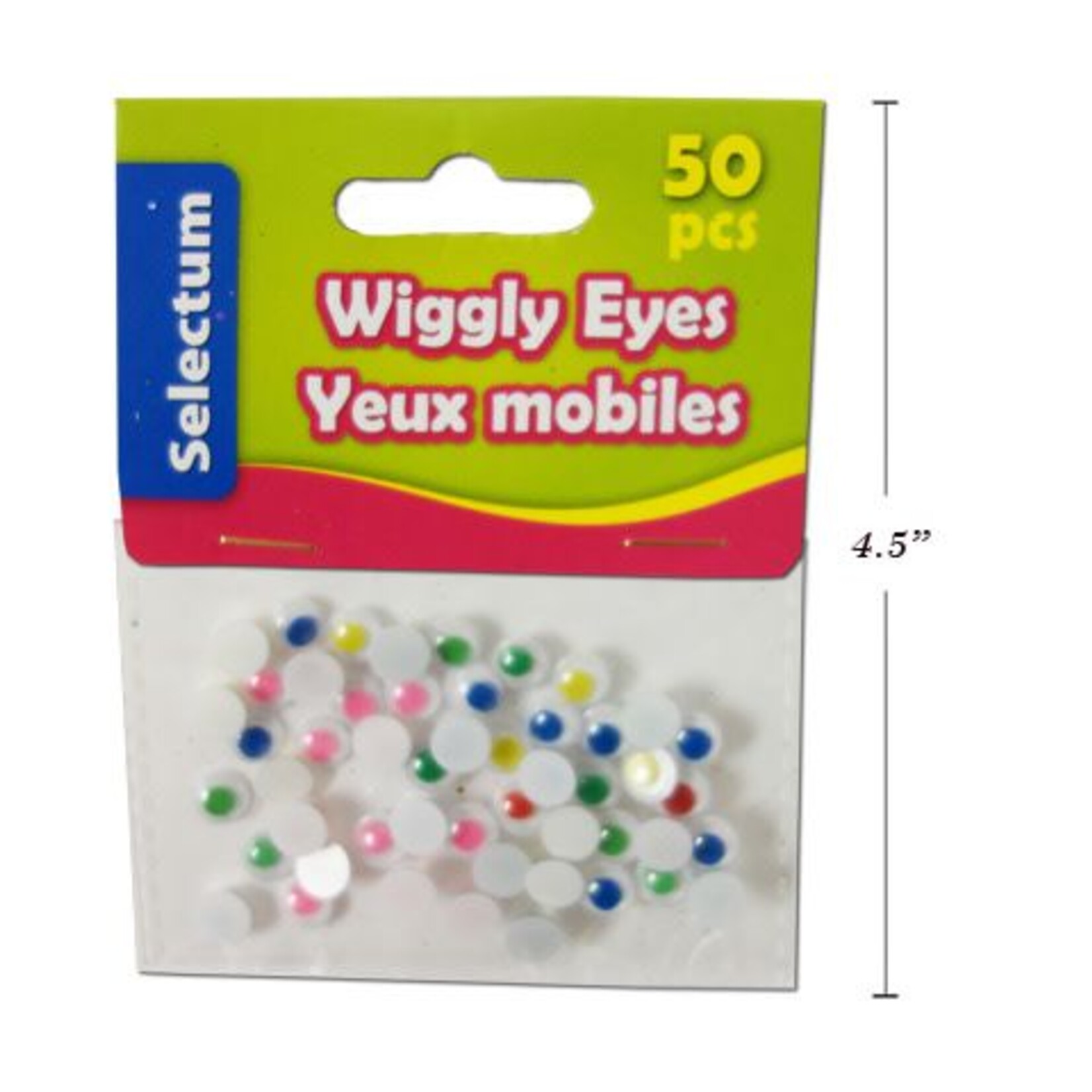 Wiggly Eyes, Asst Colours, 7Mm Size 50/Bag