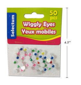 Wiggly Eyes, Asst Colours, 7Mm Size 50/Bag