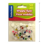 Wiggly Eyes Asst Colours, 10Mm 50/Bag