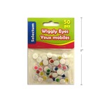 Wiggly Eyes Asst Colours, 10Mm 50/Bag