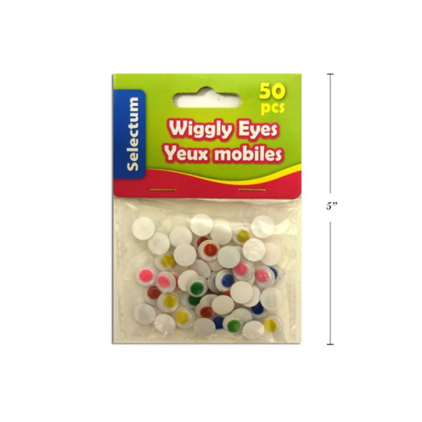 Wiggly Eyes Asst Colours, 10Mm 50/Bag
