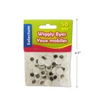 Wiggly Eyes, Black & White, 12Mm Size 50/Bag