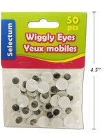 Wiggly Eyes, Black & White, 12Mm Size 50/Bag