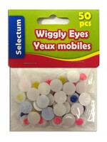 Wiggly Eyes Asst Colours, 12Mm Size 50/Bag
